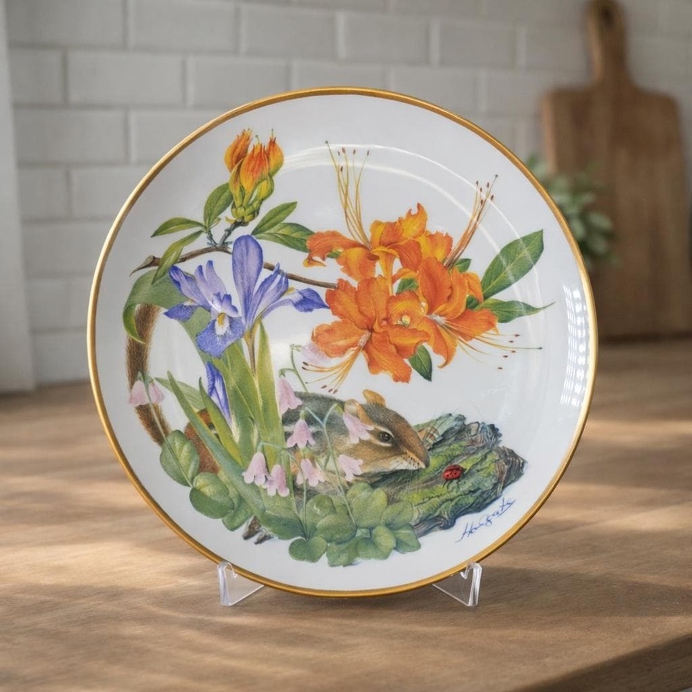 Franklin Mint Wildflowers Appalachian Plate 1978 Sierra Club